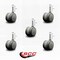 Service Caster 2'' Gray Floor Safe Twin Wheel Casters 7/16 Grip Ring Stem, 5PK SCC-GR02S50-TPR-GRY-716176-5 - alternate 3